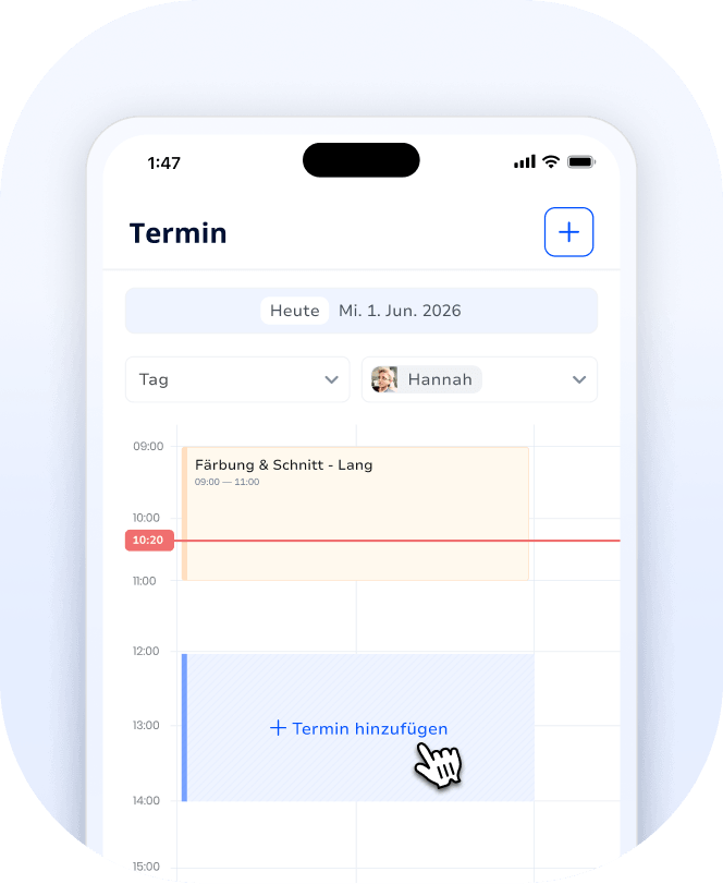 friseur und kosmetik terminplaner app - termine von web, instagram und telefonanrufen verwalten