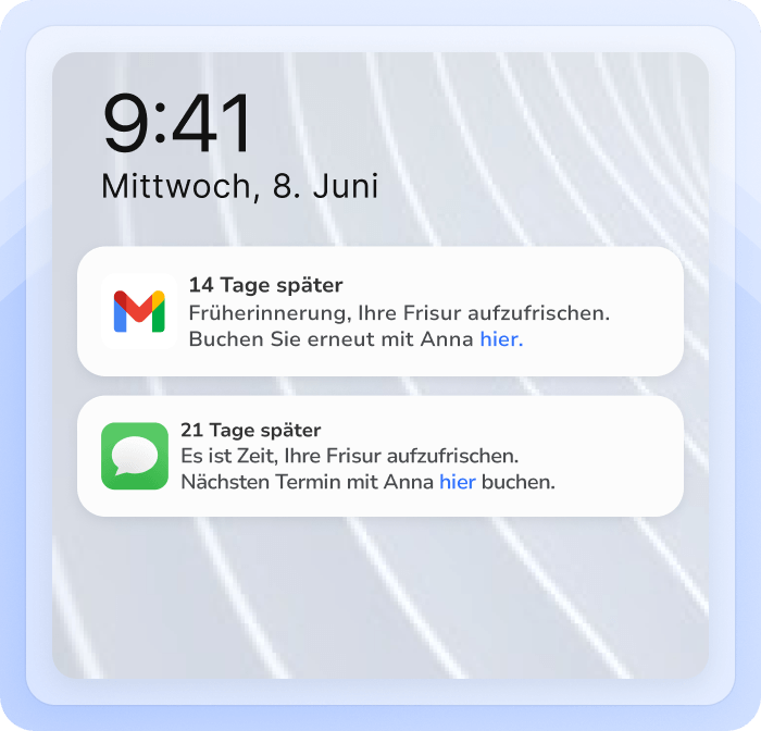 friseur und kosmetik terminplaner app - termine von web, instagram und telefonanrufen verwalten
