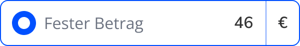 festgelegte Summe Anzahlung