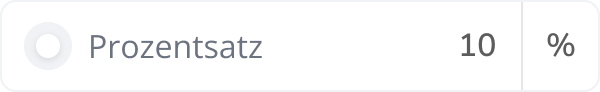Anzahlung Prozentsatz