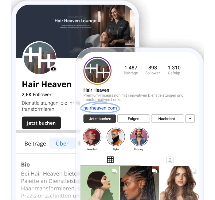 Online-Buchung für Salons: Buchungen von Ihren Social-Media-Konten erhalten