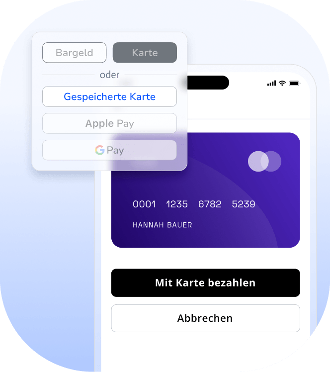 Salon mobile Zahlung Verarbeitung