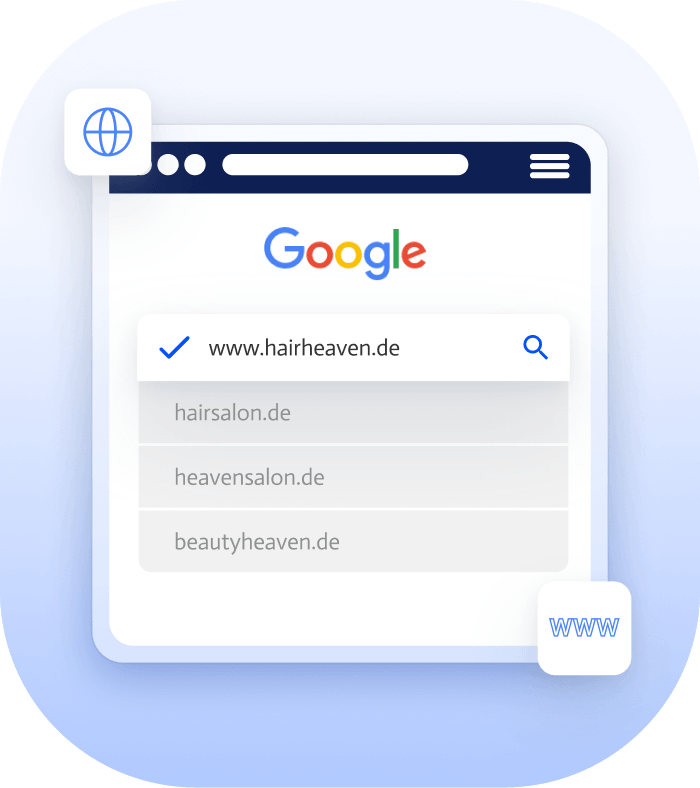 Friseur und Kosmetik Website kostenlos erstellen Domain