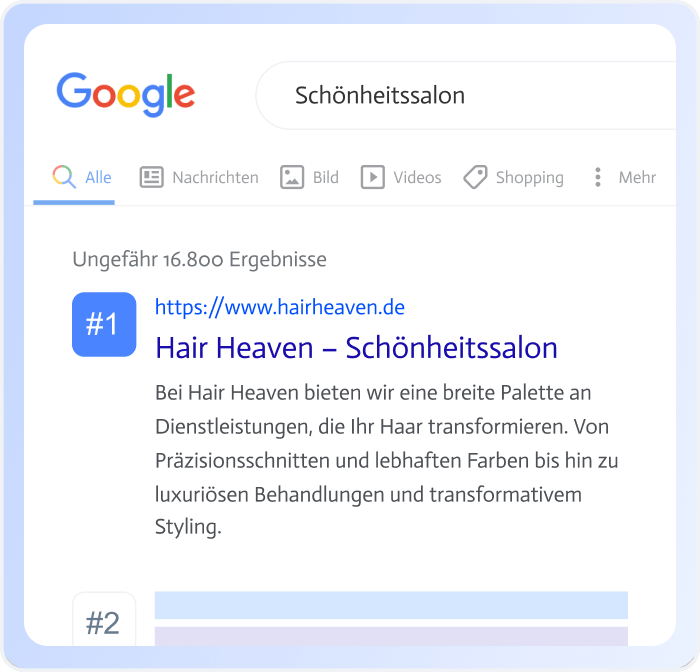 Friseur und Kosmetik Website erstellen - SEO optimiert