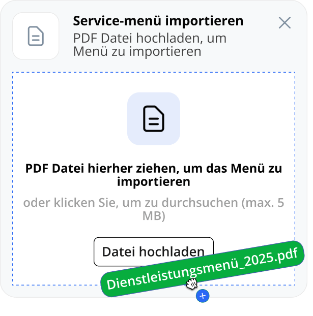 kostenloser Menüimport