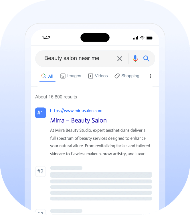 website for beauty salon