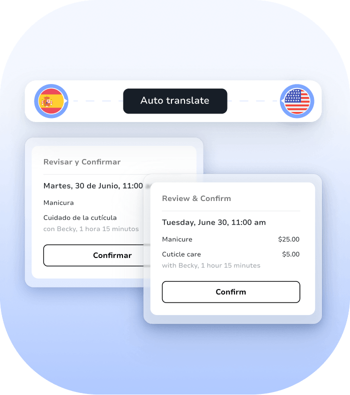 salon online booking system translator
