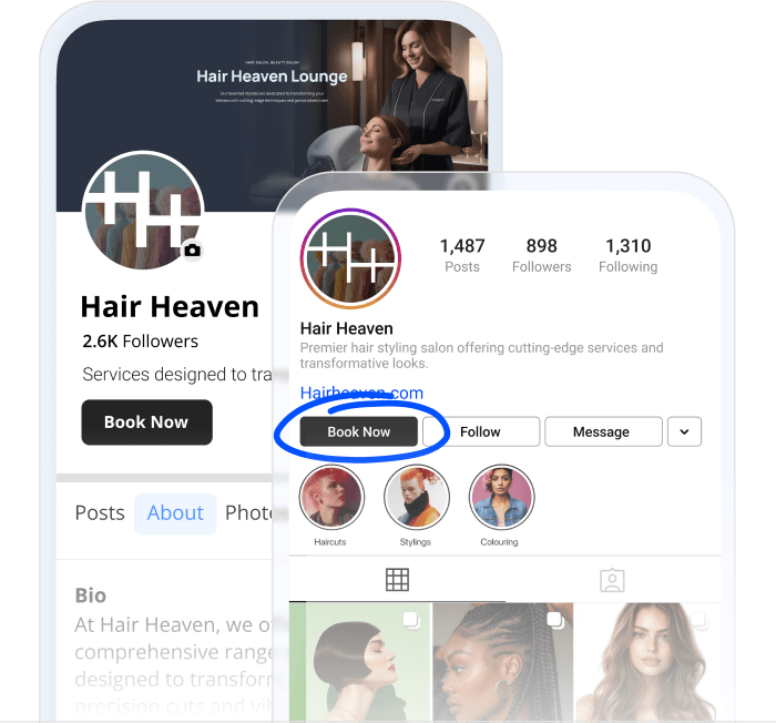 online booking for salons: get bookings from your social media accounts