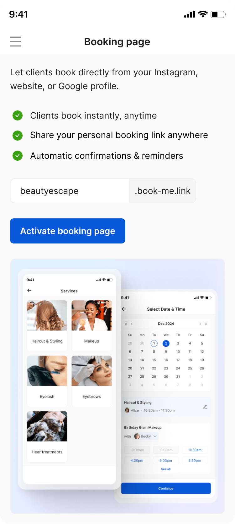 how to activate online bookings