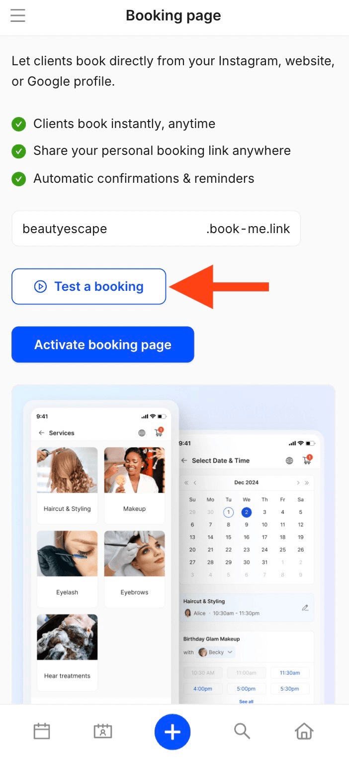 how to preview the service menu