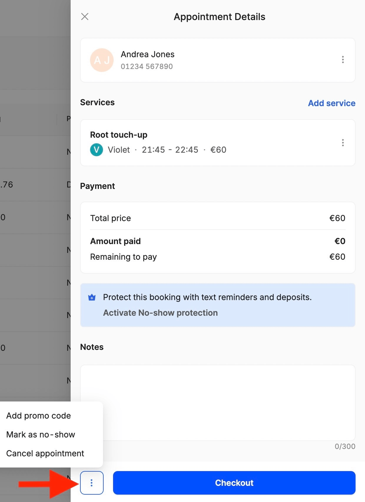 how to cancel an appointment from the calendar