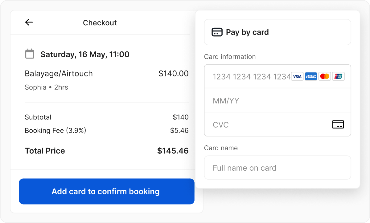 salon software with card on file