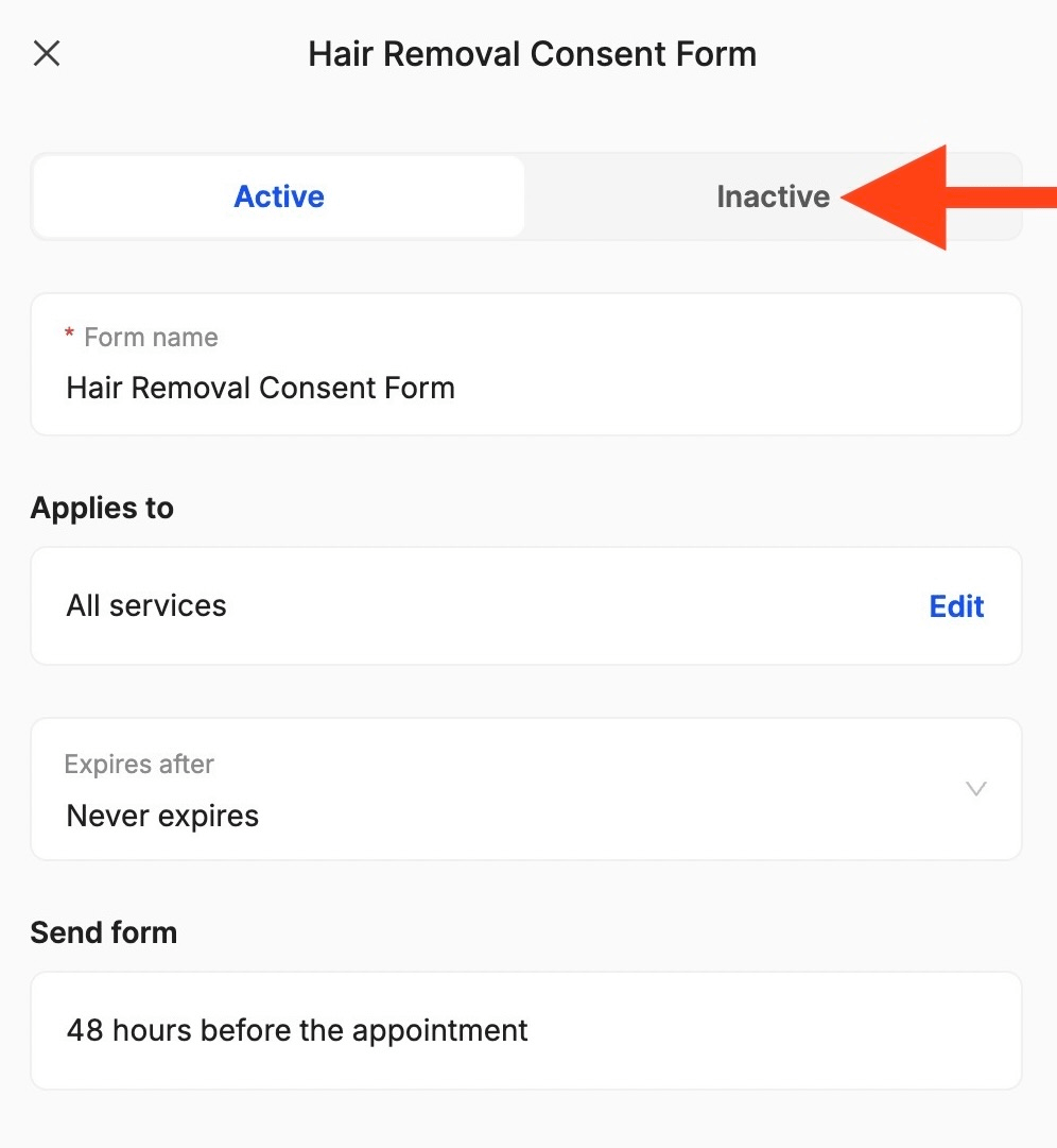how to delete a consent form