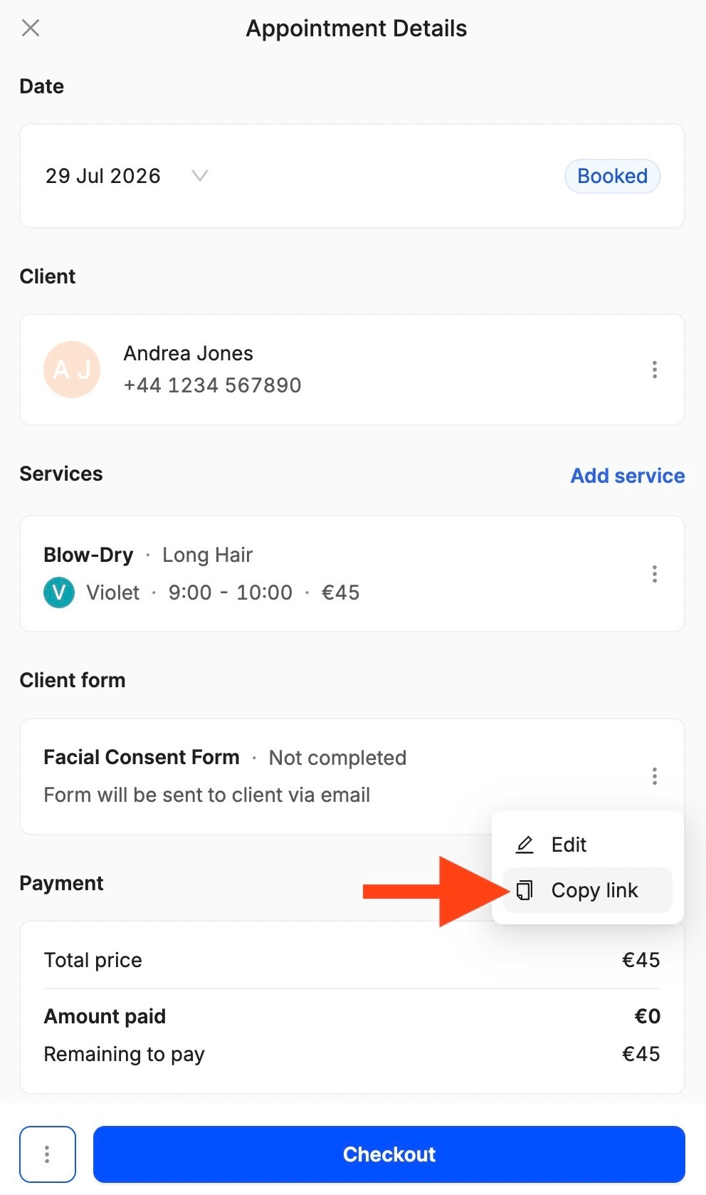 clients can complete consent forms on their own devices