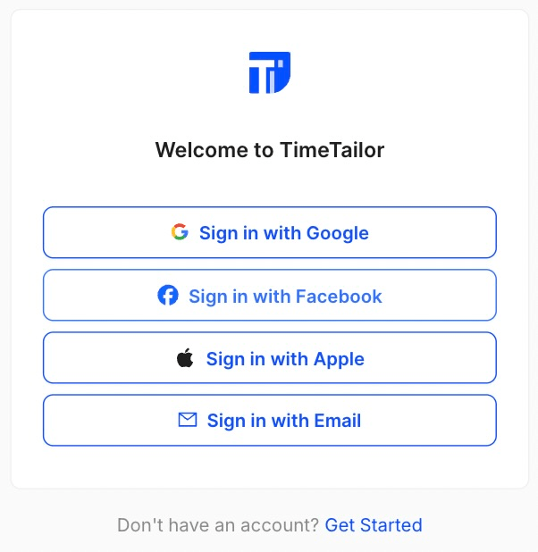 recover your timetailor password