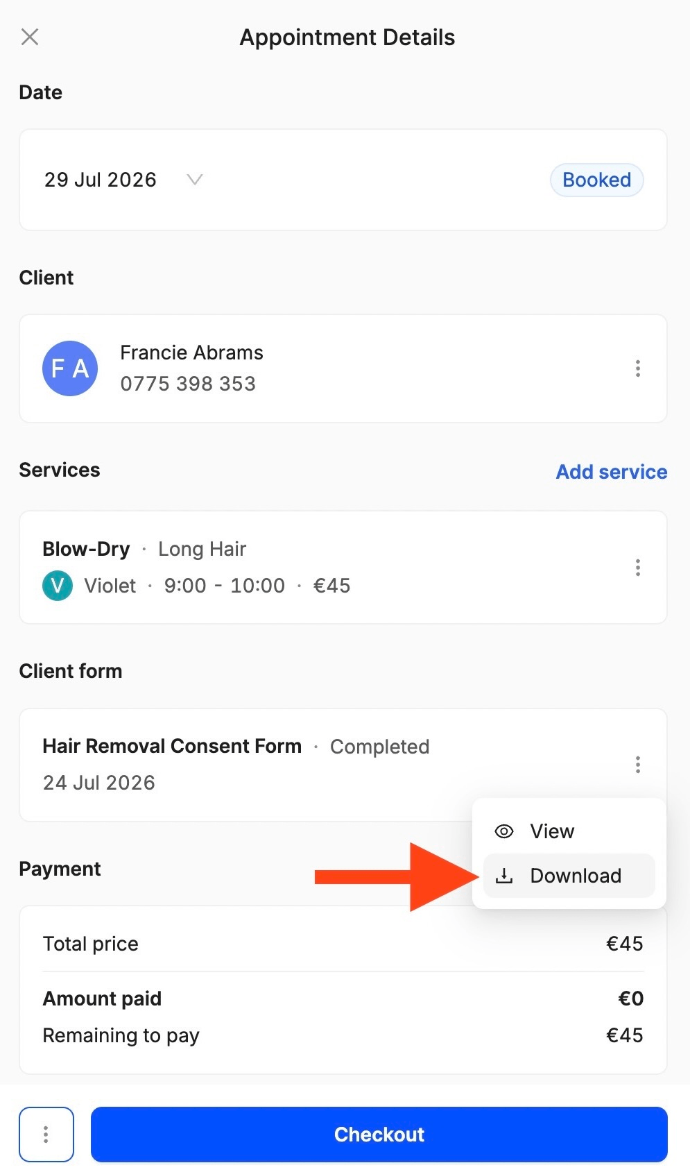 how to download signed consent forms as pdfs