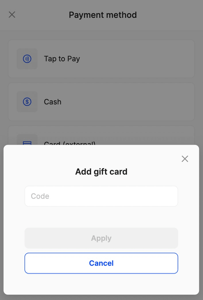 gift card payments