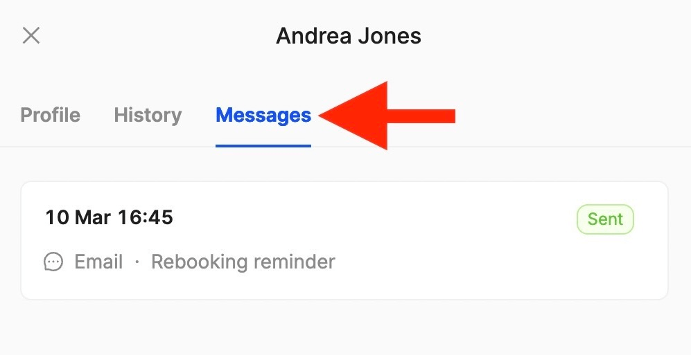 how to view messages history