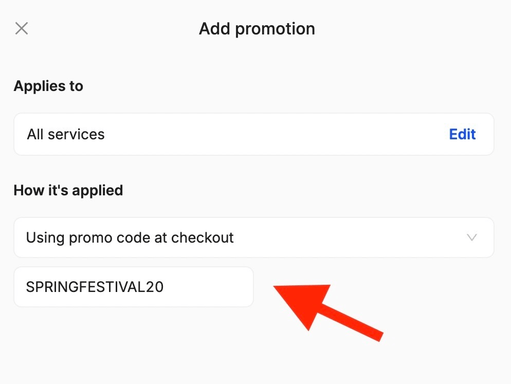 how to edit a new promotion
