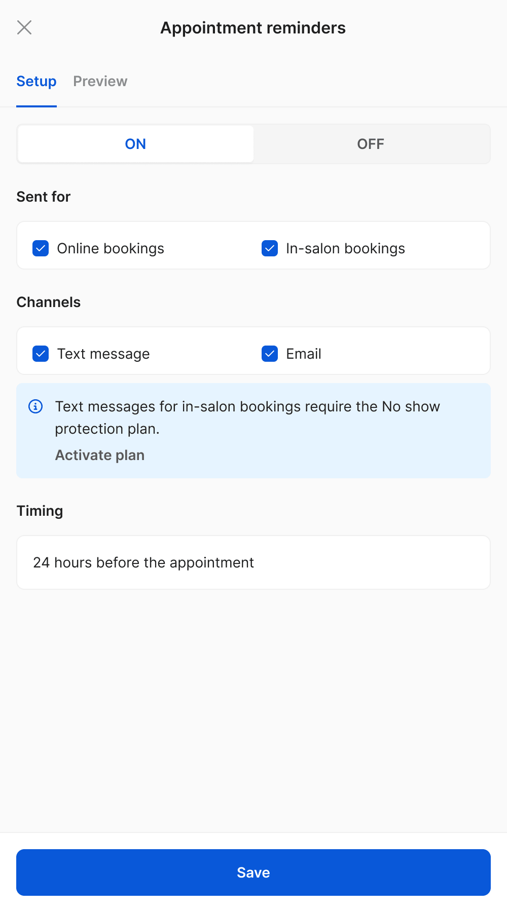 how to activate automatic reminders