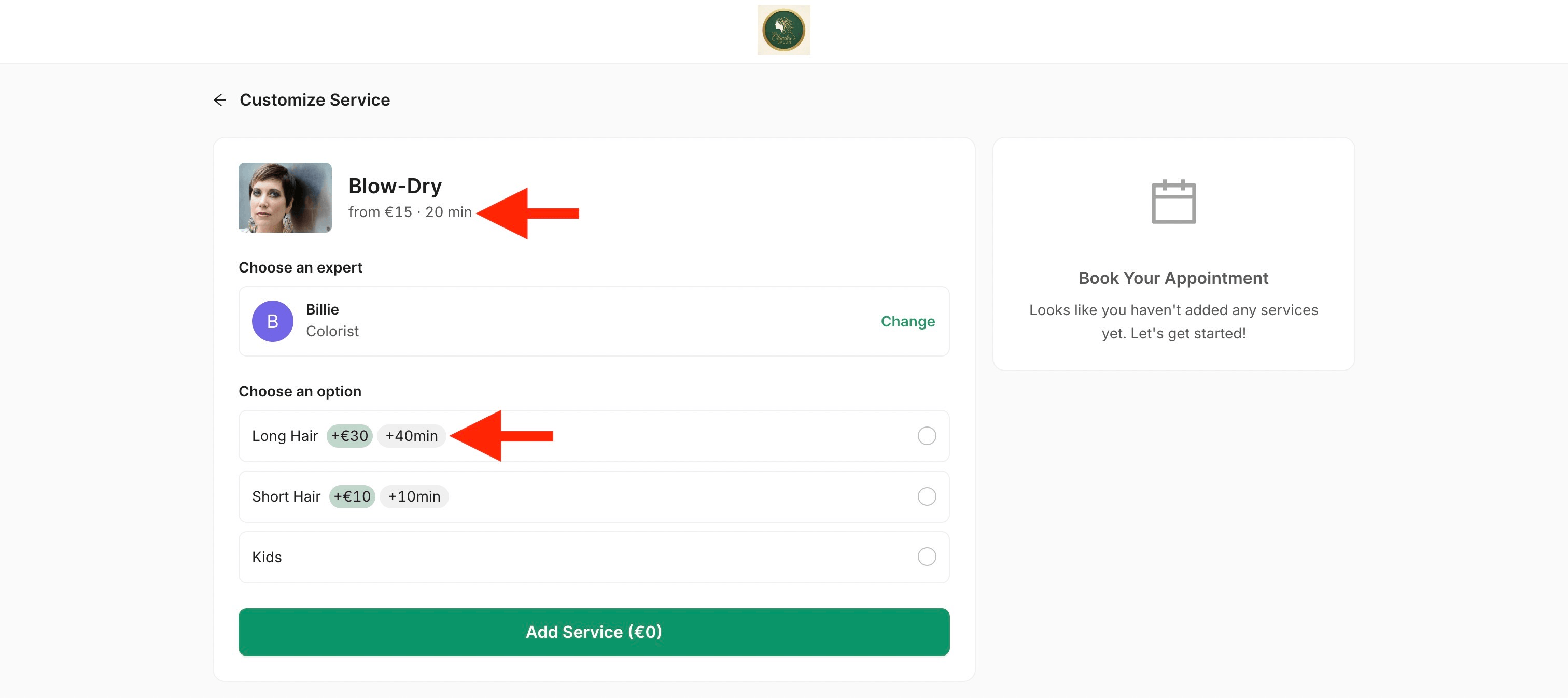 estimated times and prices
