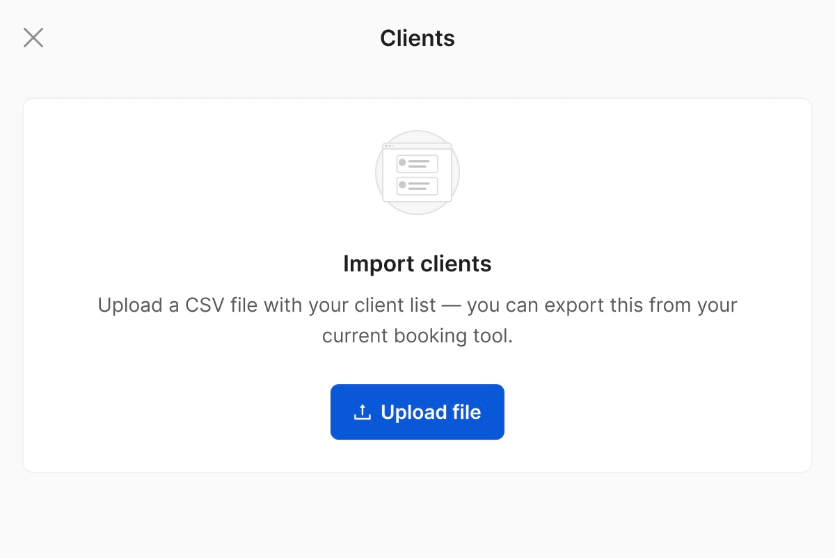 import your existing salon client list