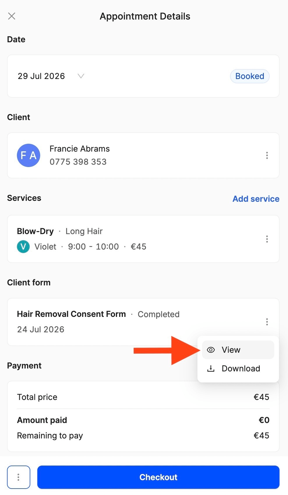 how to view a signed consent form