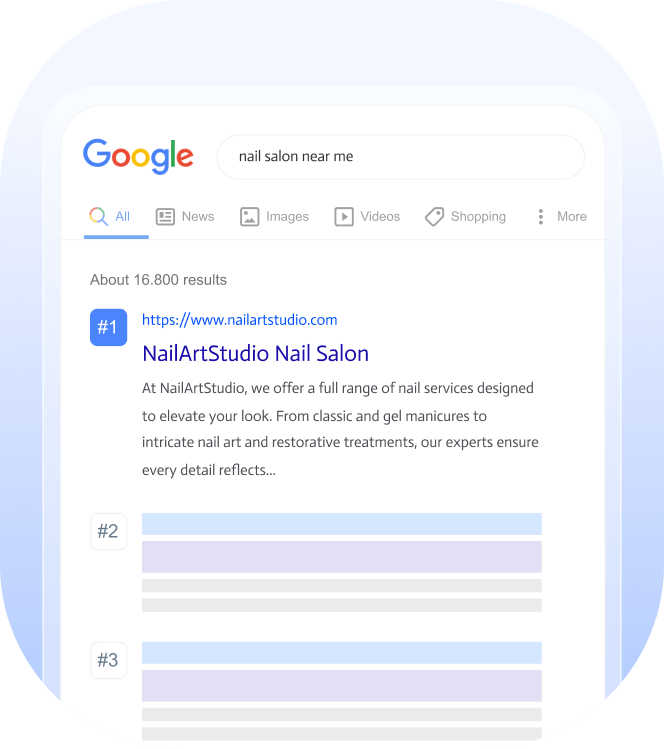 nail salon website template