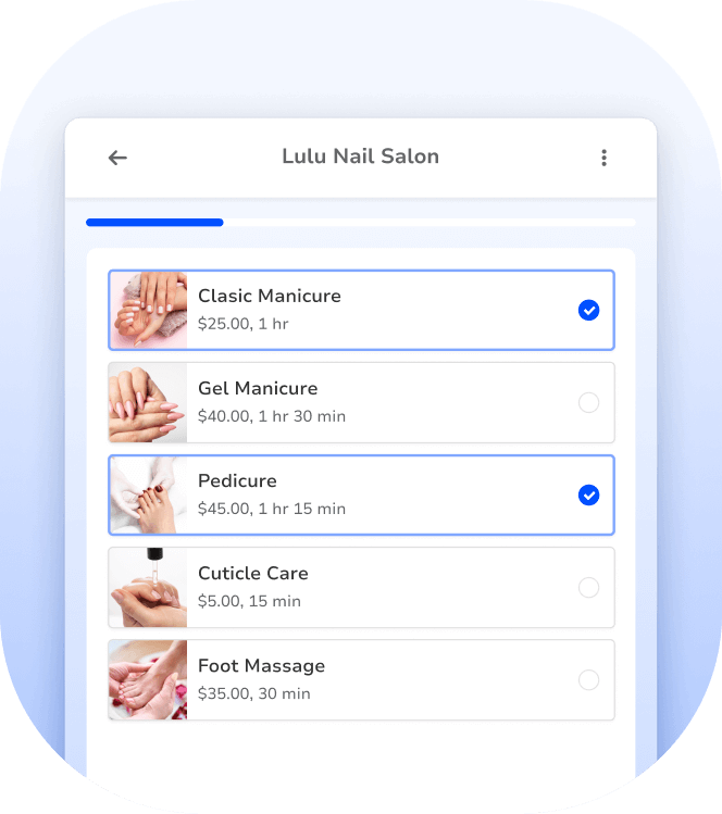 nail salon booking app