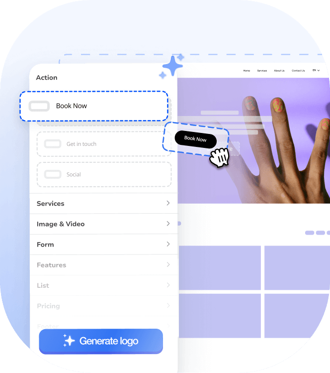 nail salon website builder