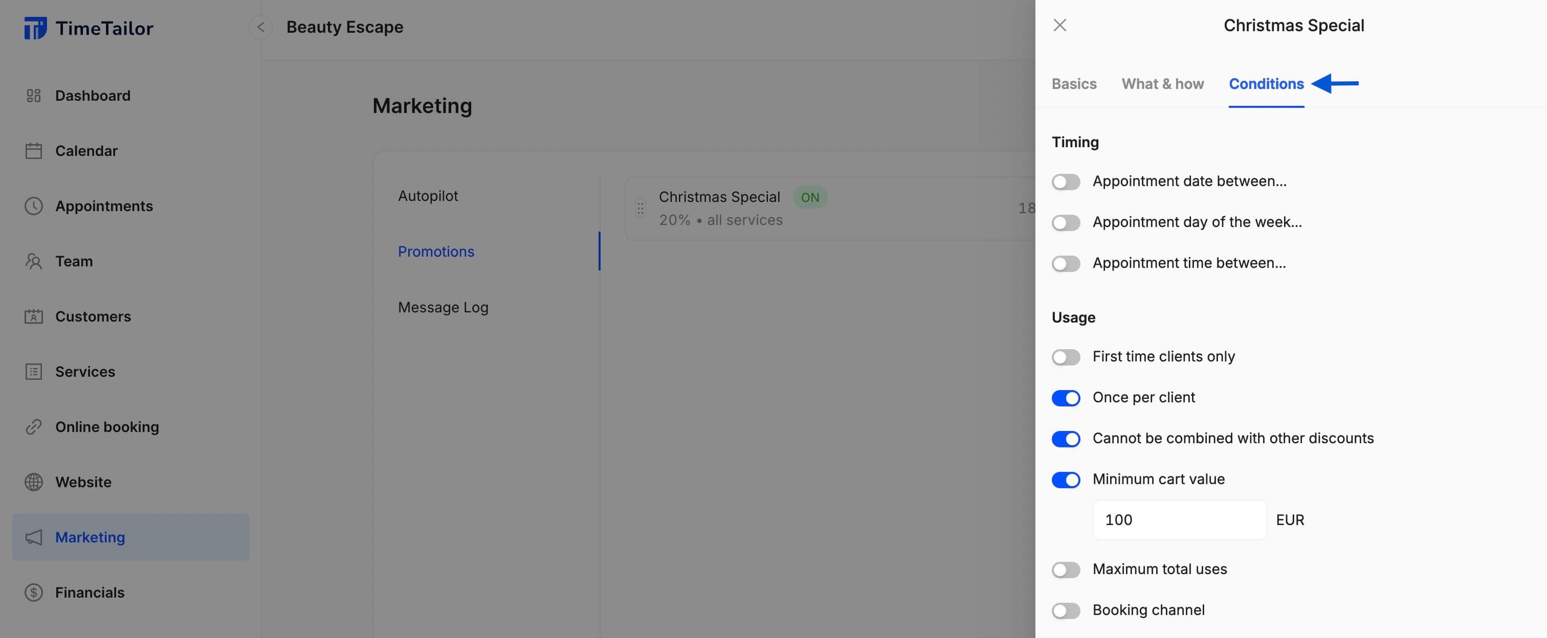 customized promotions for salons
