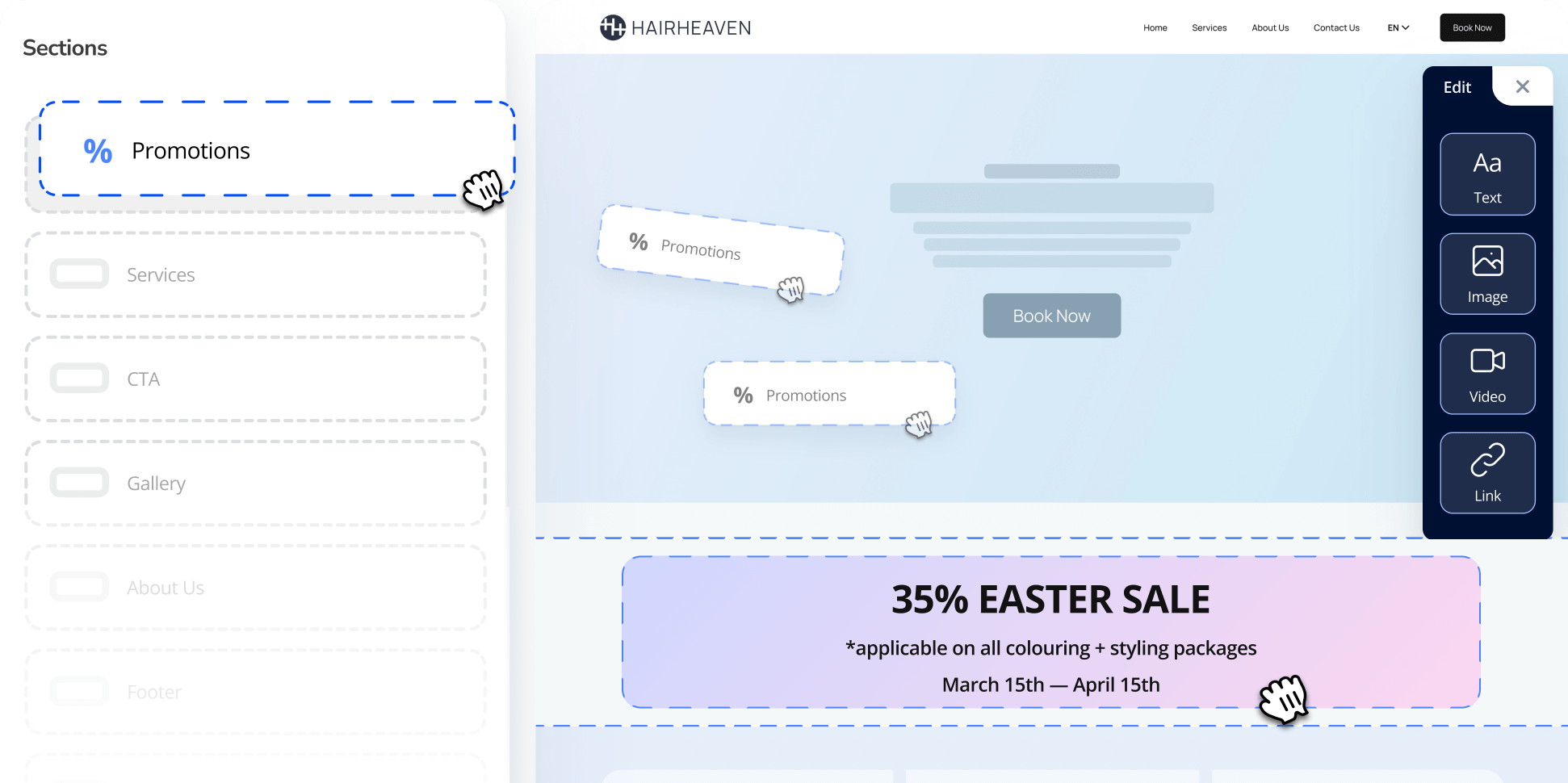 salon website templates