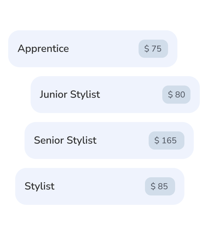 salon management software with staff-level pricing