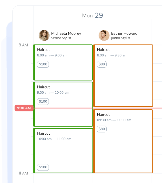 salon scheduling system with real-time availability