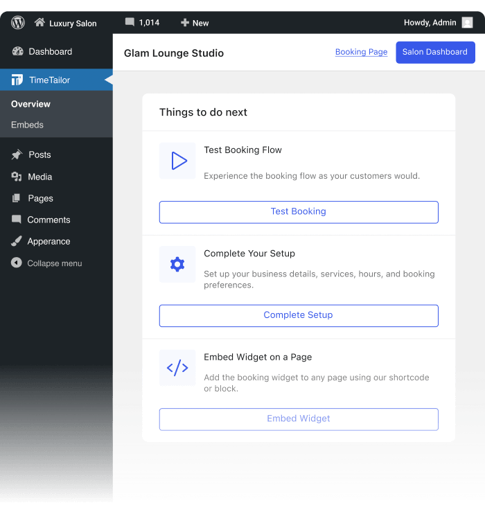 wordpress salon booking plugin