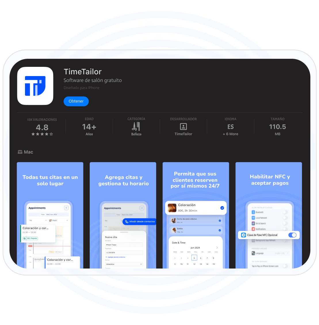 app para agendar citas para ipad y smartphone - sincronización de equipo