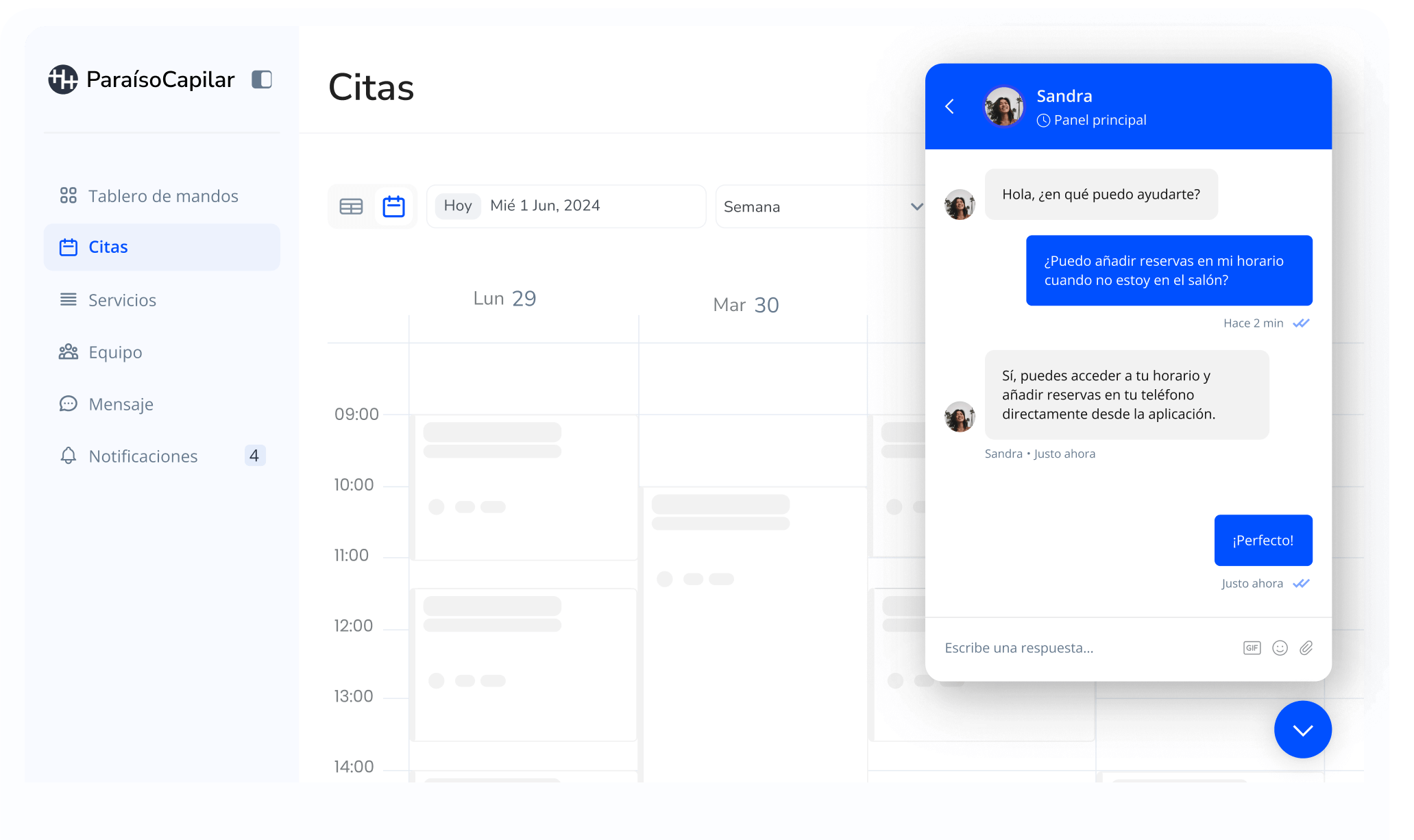 mejor app de citas para salón para ipad - soporte al cliente