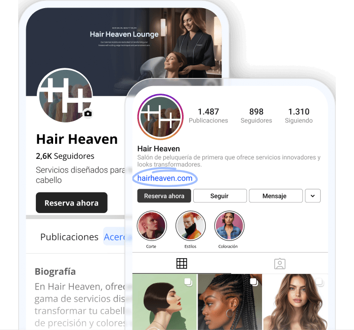 reservas online para salones: obtén reservas desde tus cuentas de redes sociales