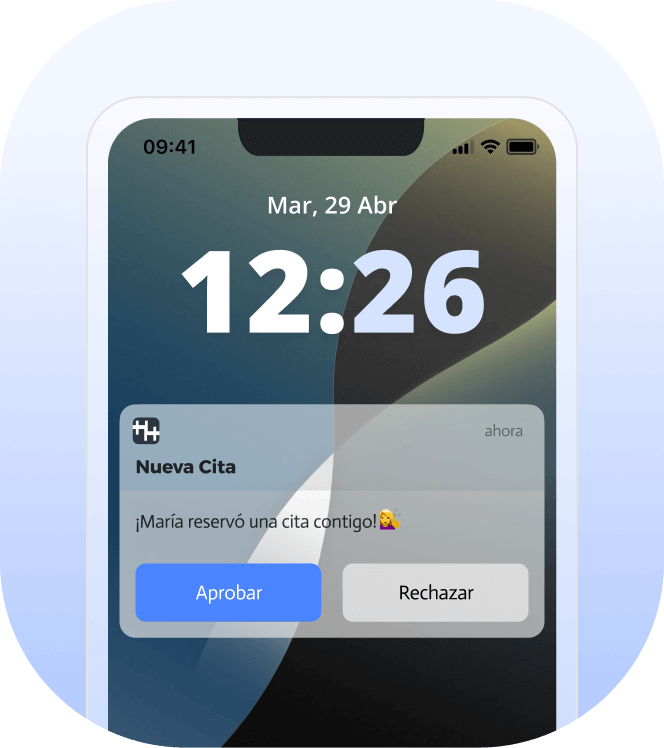 confirma citas directamente desde la app