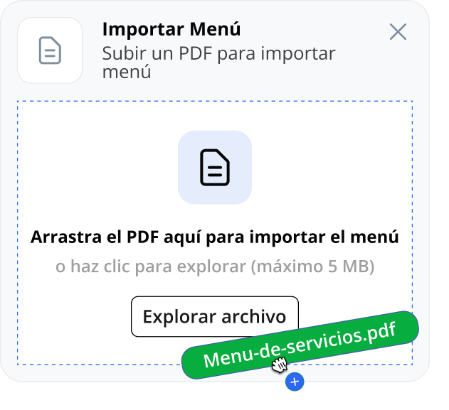 importación de menú de salón gratis