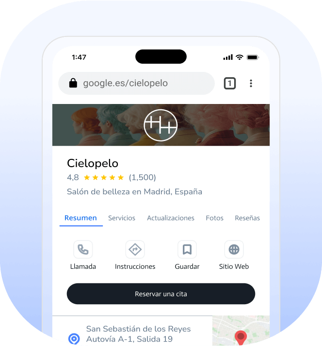sé descubierto con perfil de Google Business