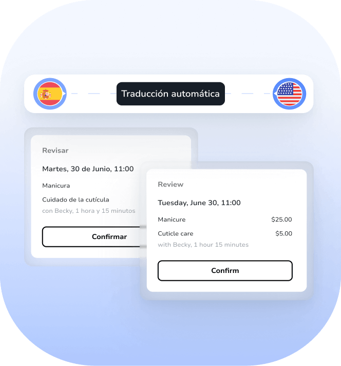 sistema traductor de reservas en línea para salones