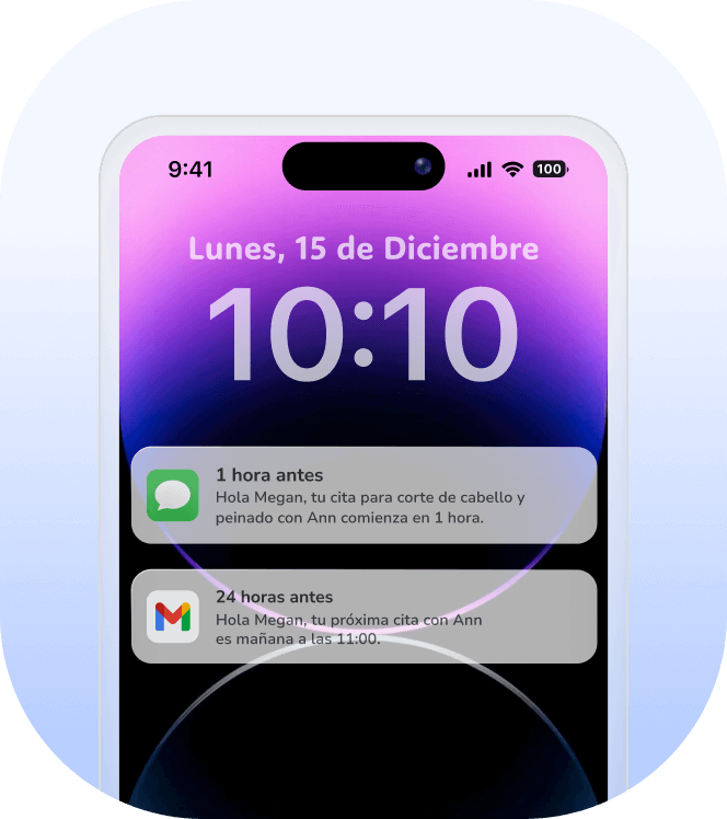 punto de venta para salones - Recordatorios por SMS y correo electrónico