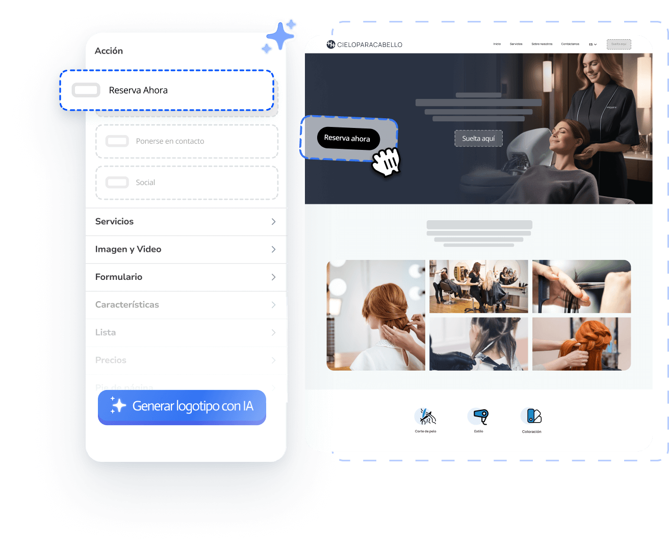 creador de sitio web gratuito para salones