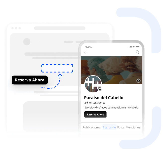 diseño de sitio web para salón con integración de reservas