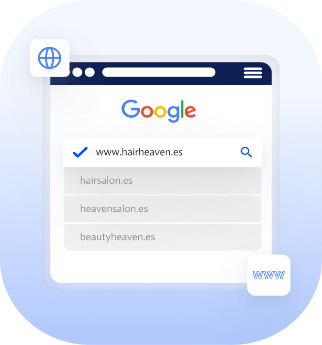 crear sitio web para salón con dominio gratuito