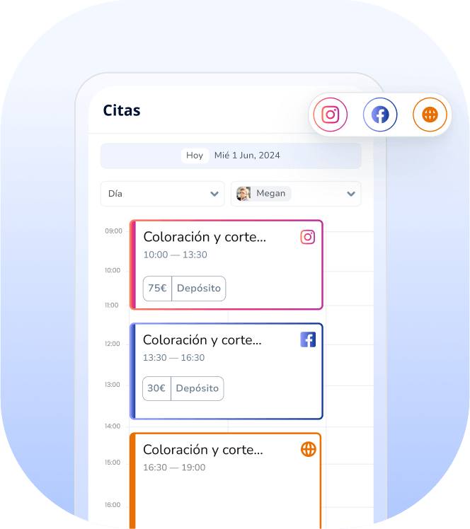 software de agenda para salón gratis - ver todas las citas en un solo lugar