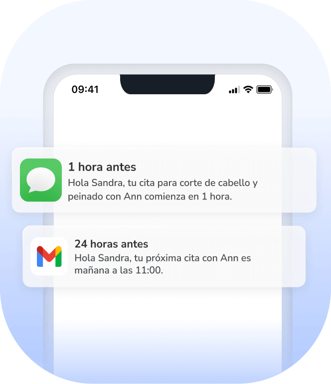 recordatorios por sms y email
