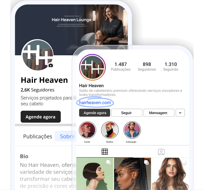 agendamento online para salões: receba agendamentos das suas contas de mídia social