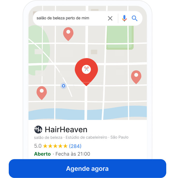 Agendamento Online para Salão que ajuda você a ser descoberto com perfil de negócio no google
